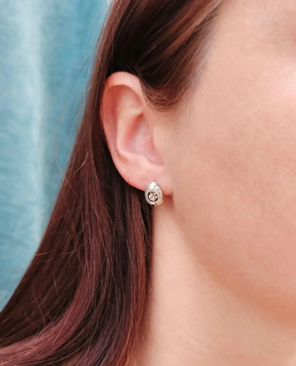 Boucles d'oreilles Art Déco Or blanc