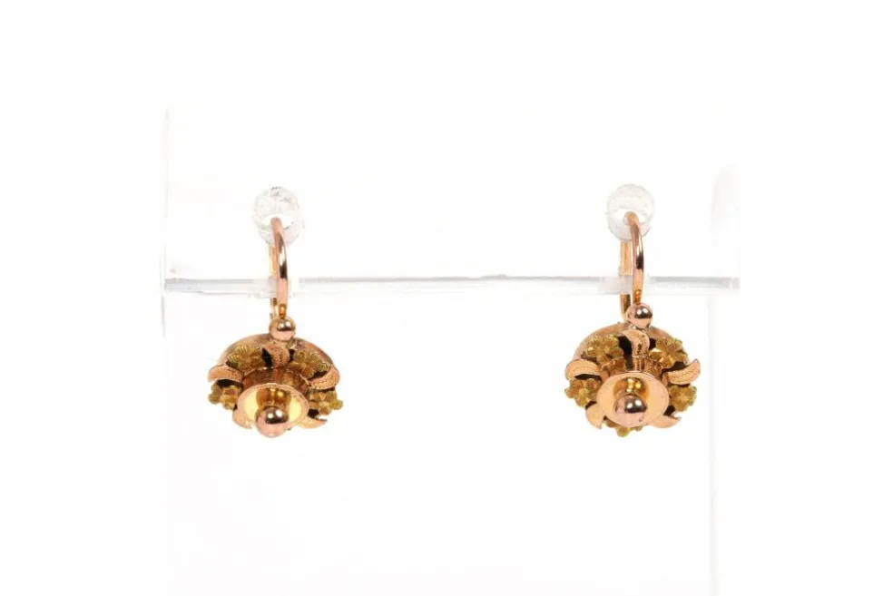 Boucles d'oreilles Art Déco en or jaune 18 carats