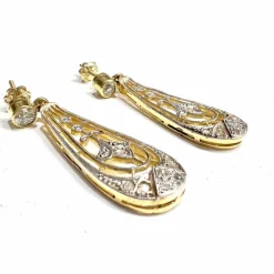 BOUCLES D'OREILLES ART DÉCO DIAMANTS