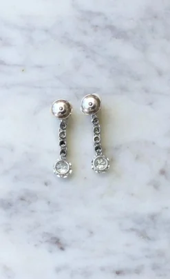 Boucles d'oreilles Art Déco diamants