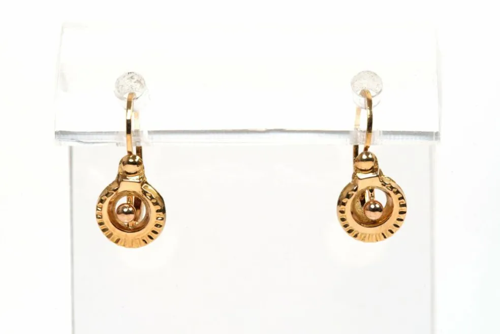 Boucles d'oreilles Art Déco en or jaune