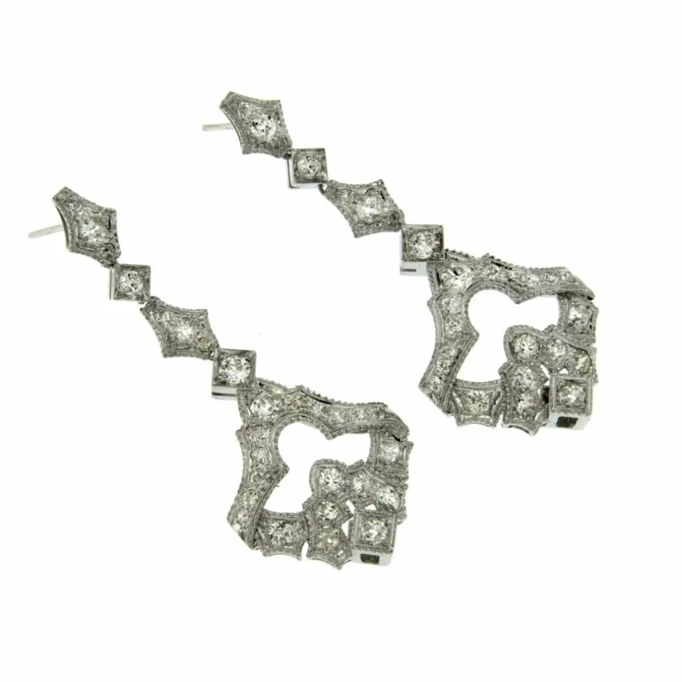 Boucles d'oreilles Art Déco Diamant
