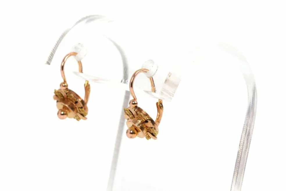 Boucles d'oreilles Art Déco en or jaune 18 carats