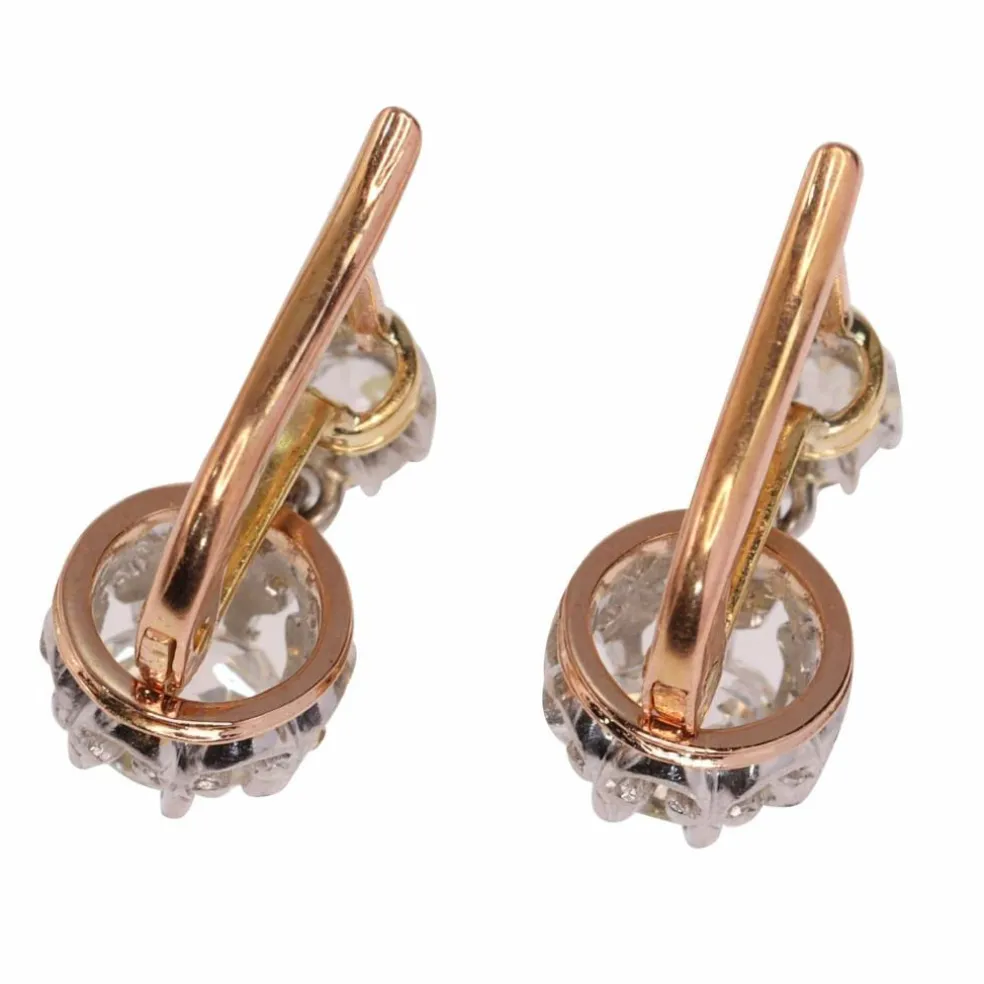 Boucles d'oreilles Art Déco Diamants : L'élégance des années 1920 en or et platine