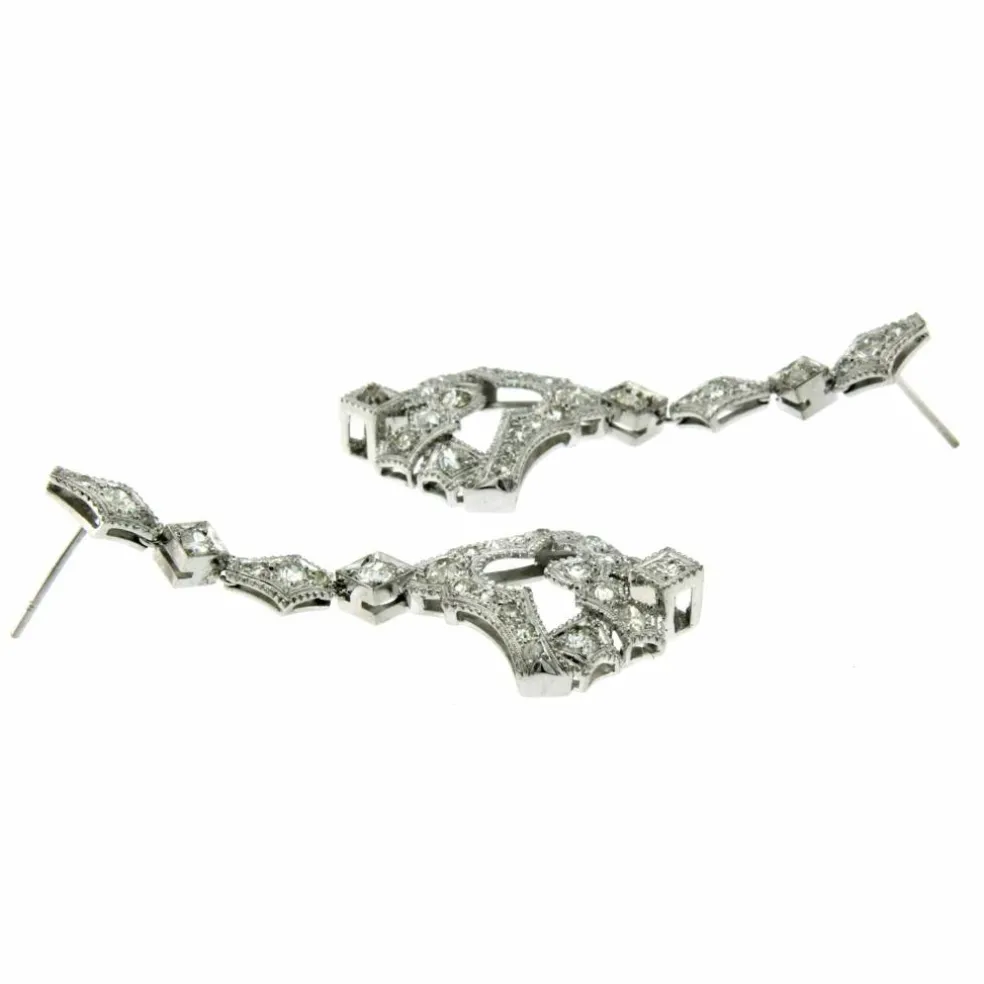 Boucles d'oreilles Art Déco Diamant