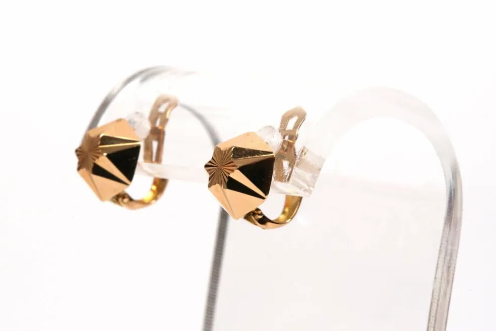 Boucles d'oreilles Art Déco en or jaune