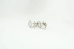 Boucles d'oreilles Art déco or blanc diamants