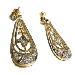 BOUCLES D'OREILLES ART DÉCO DIAMANTS