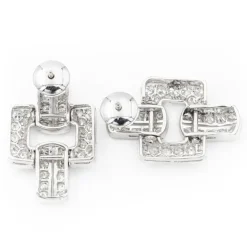 Boucles d'oreilles Art déco Platine Diamant