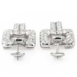 Boucles d'oreilles Art déco Platine Diamant