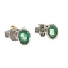 Boucles d'oreilles au design contemporain du XXe siècle en or 18 kt avec diamants et émeraudes