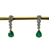 Boucles d'oreilles aux émeraudes gouttes