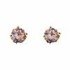 Boucles d'oreilles avec fleurs émaillées