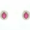 Boucles d'oreilles avec rubis et diamants de 1,90 ct