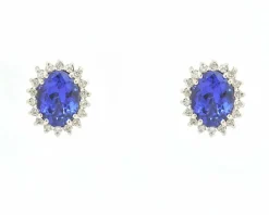 Boucles d'oreilles avec tanzanite de 2,77 carats
