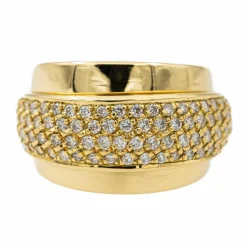Boucles d'oreilles Bague Or jaune Diamant
