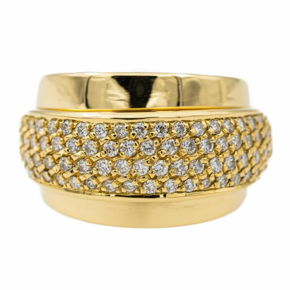 Boucles d'oreilles Bague Or jaune Diamant
