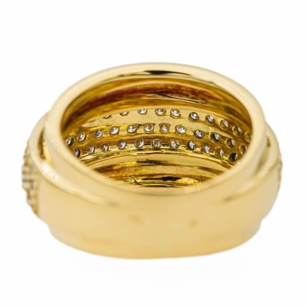 Boucles d'oreilles Bague Or jaune Diamant