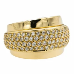 Boucles d'oreilles Bague Or jaune Diamant