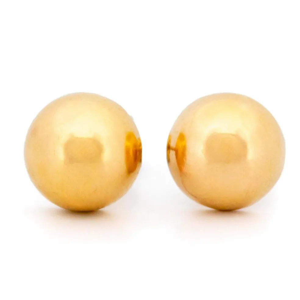 Boucles d'oreilles boule or jaune