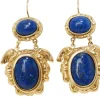 Boucles d'Oreilles Cabochon Lapis Lazuli