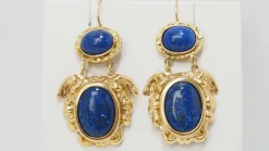 Boucles d'Oreilles Cabochon Lapis Lazuli