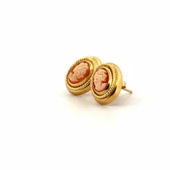 Boucles D'oreilles Camé Or Jaune 18k