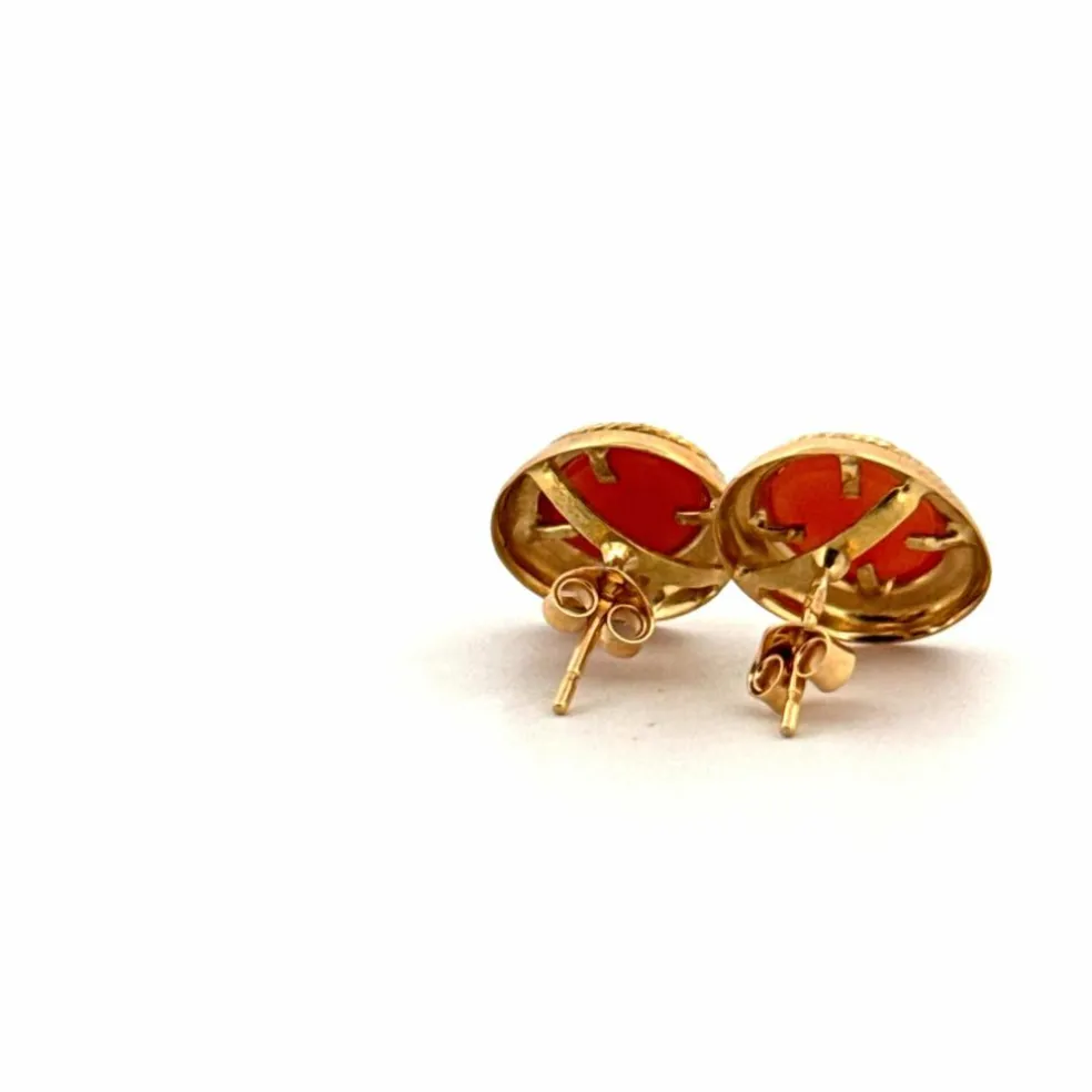 Boucles D'oreilles Camé Or Jaune 18k