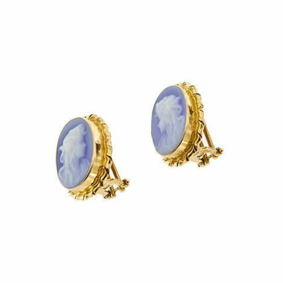 Boucles d'oreilles camée