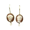 Boucles d'oreilles Camées Et Perles