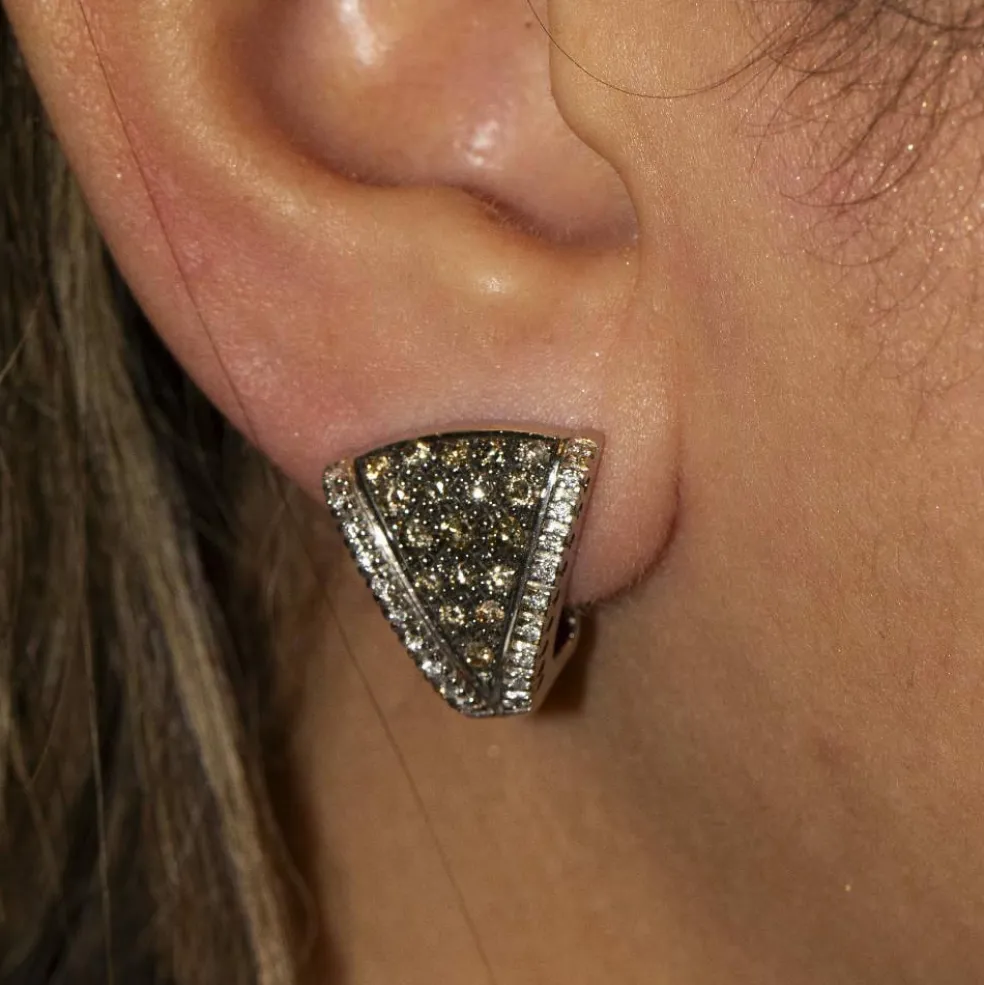 Boucles d'oreilles CENTOVENTUNO Or blanc Diamants