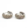 Boucles d'oreilles Champagne en or blanc et diamants