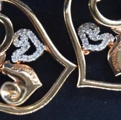 Boucles d'oreilles Chantecler or diamants