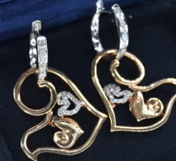 Boucles d'oreilles Chantecler or diamants