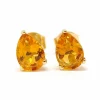 Boucles d'oreilles citrines or jaune