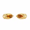 Boucles d'oreilles Citrines Diamants