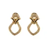 Boucles d'oreilles clip en or jaune et diamants