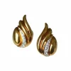 Boucles d'oreilles clip or et diamants