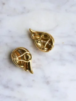 Boucles d'oreilles clip or et diamants