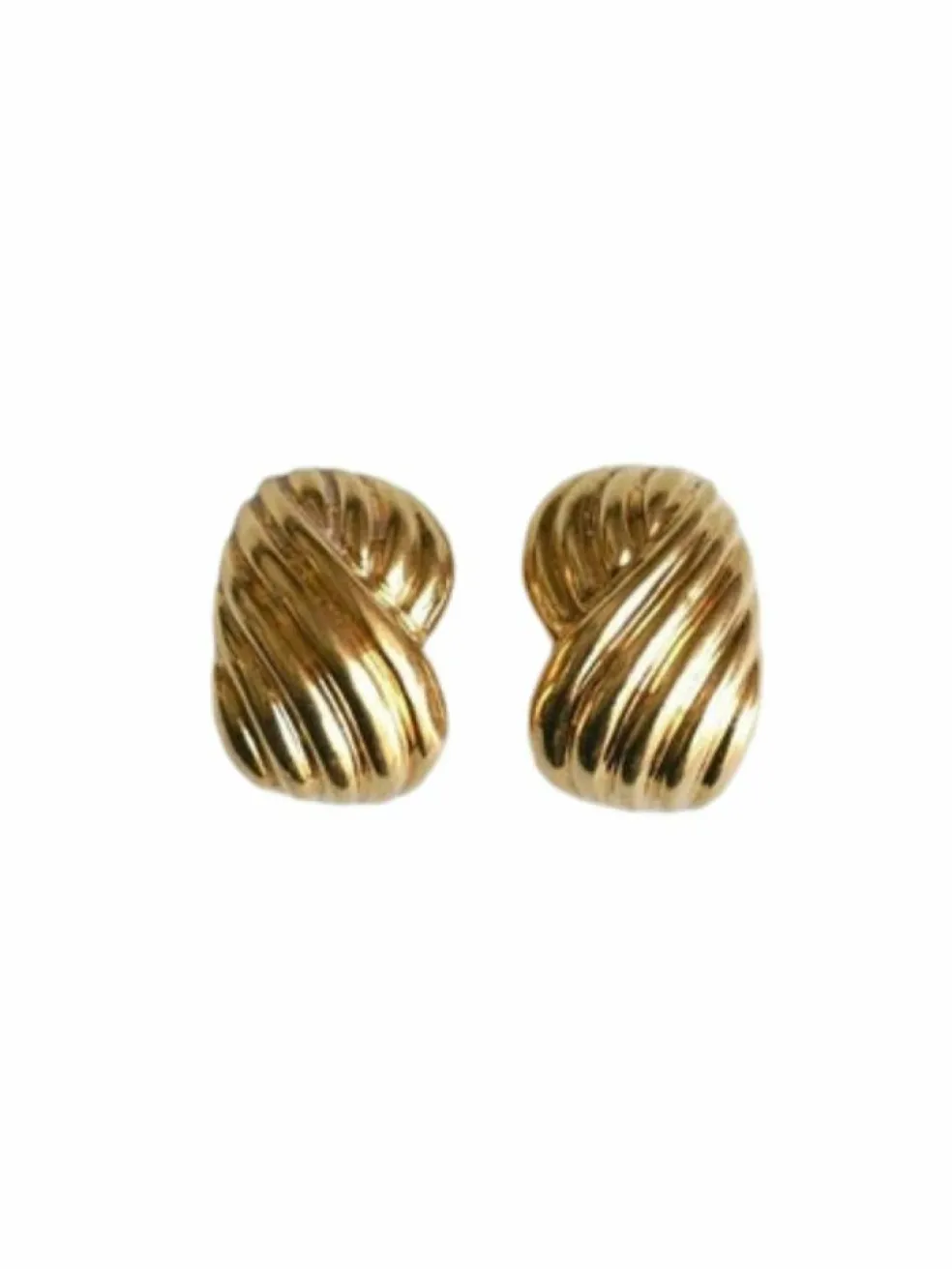 Boucles d'oreilles clip torsade or