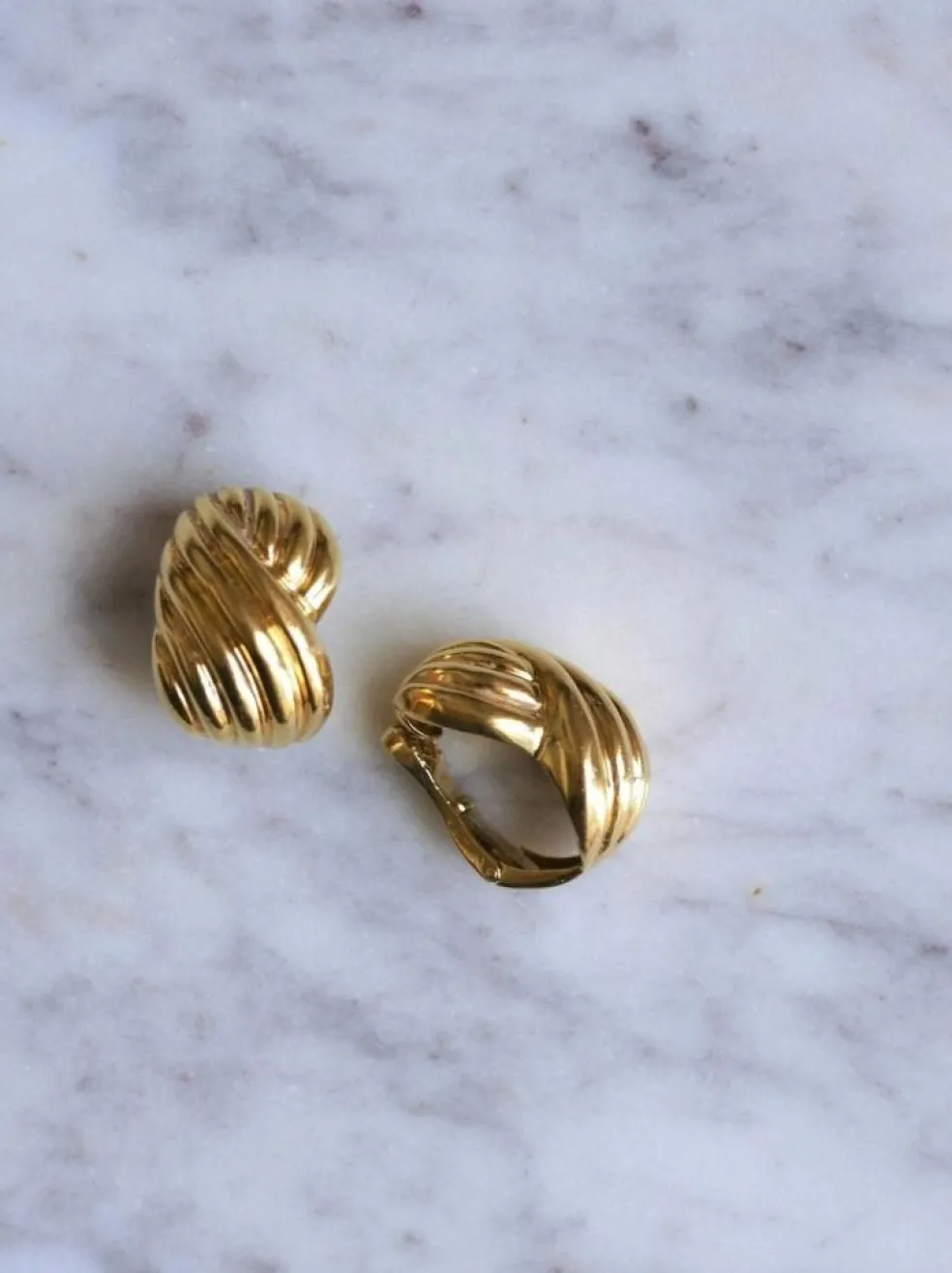 Boucles d'oreilles clip torsade or