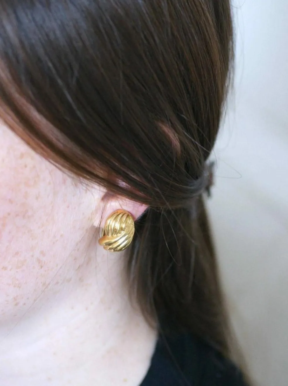 Boucles d'oreilles clip torsade or