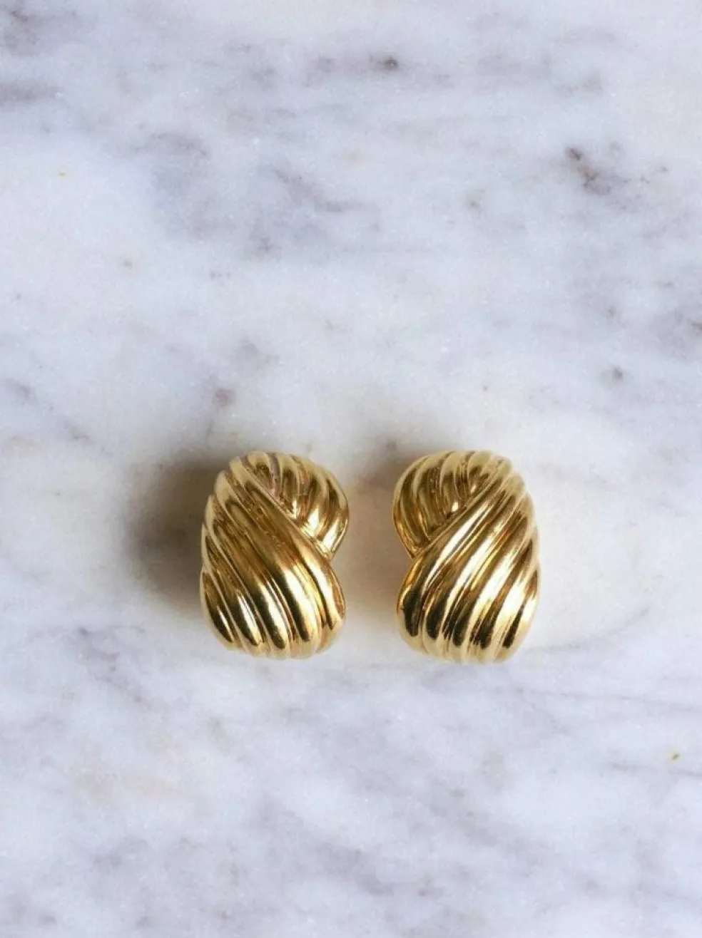 Boucles d'oreilles clip torsade or