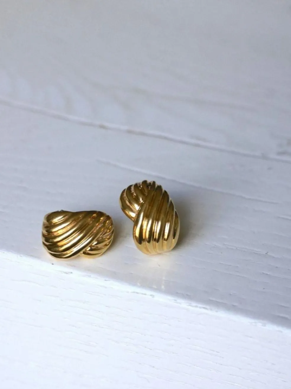 Boucles d'oreilles clip torsade or