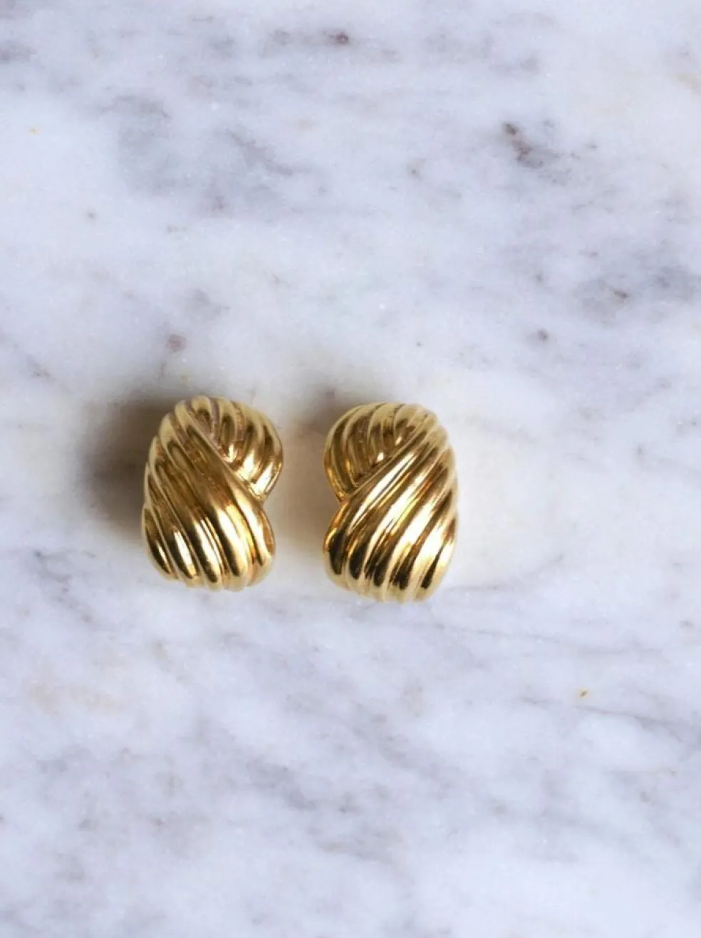 Boucles d'oreilles clip torsade or