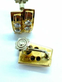 Boucles d'oreilles clips diamants