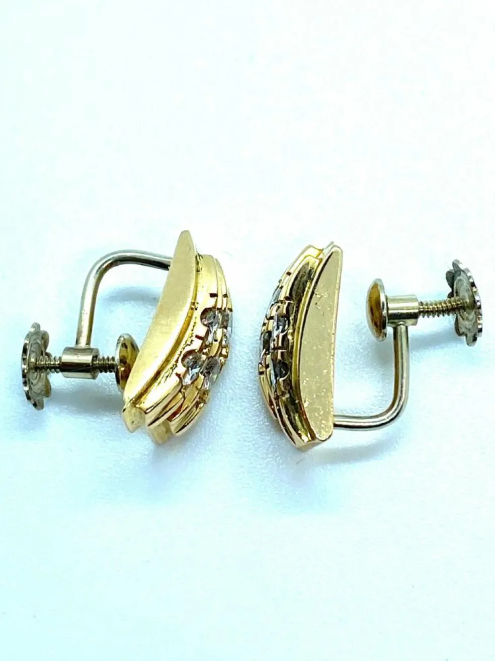 Boucles d'oreilles clips diamants