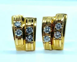 Boucles d'oreilles clips diamants