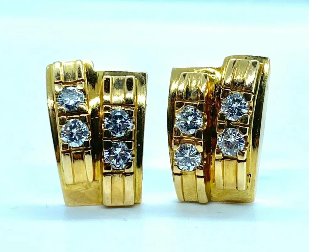Boucles d'oreilles clips diamants