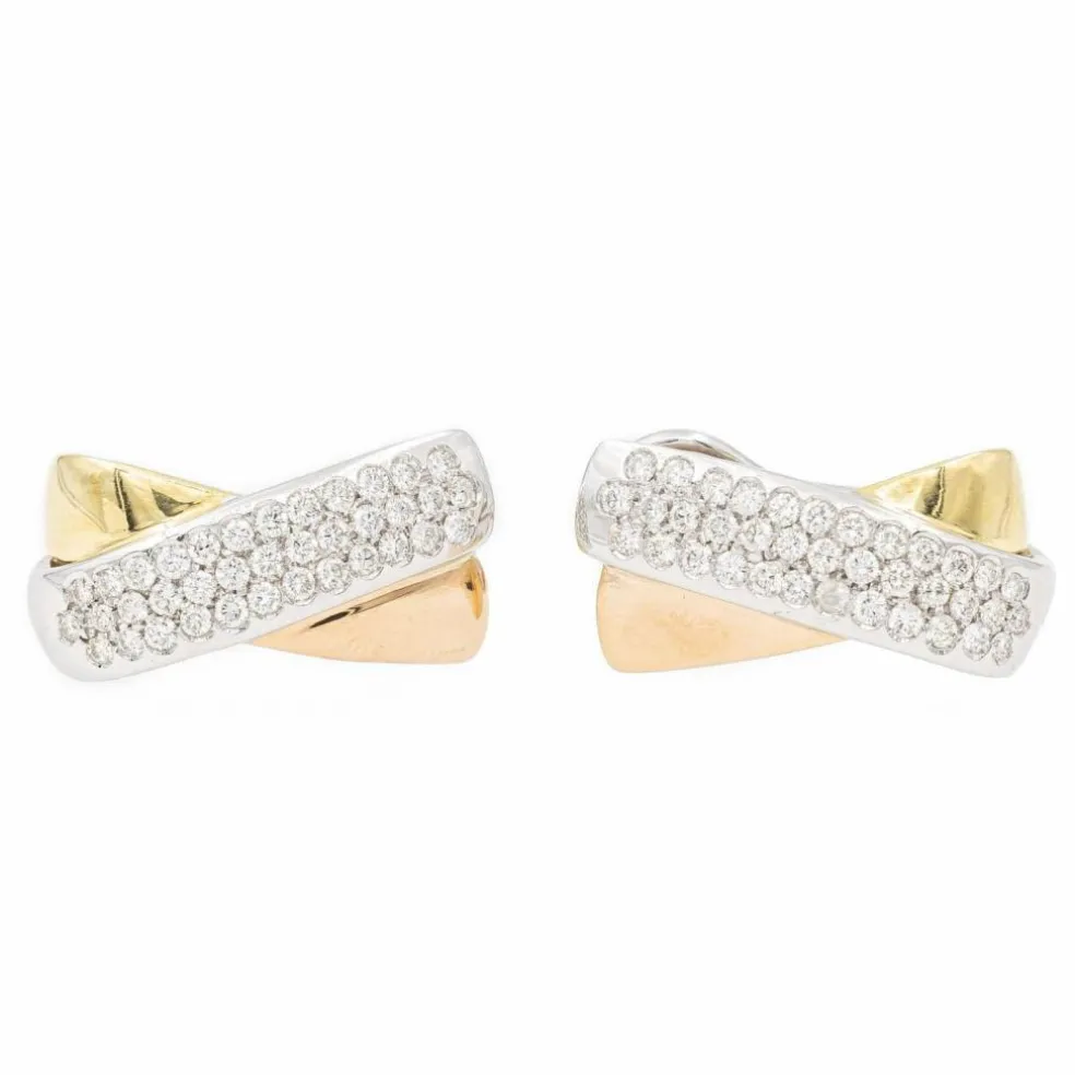 Boucles d'oreilles Clips Or blanc Diamant